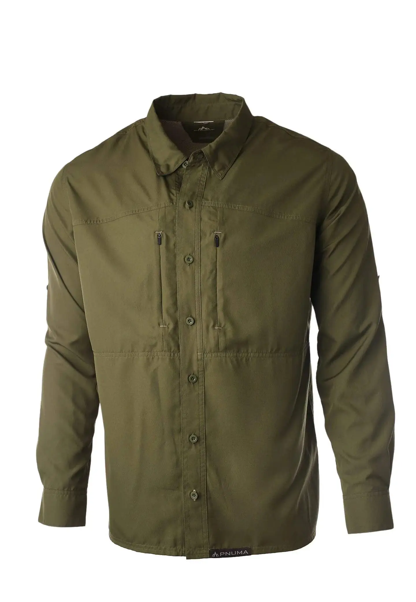 Pnuma Outdoors Long Sleeve Shooting Shirt Dark Olive PLSSSCY