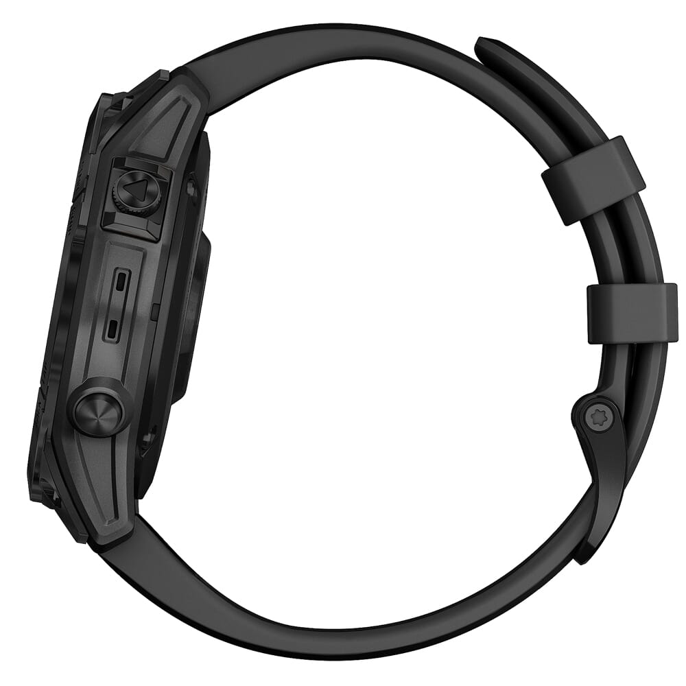 Garmin fenix 7 Sapphire Solar Carbon Gray DLC Titanium w/Black Band Smartwatch 010-02540-20