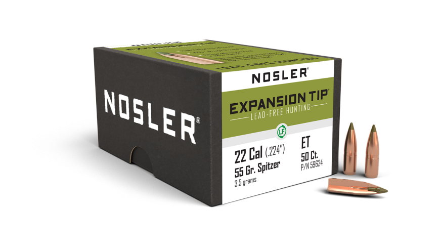 Nosler E-Tip ET - 22 55g SP b495 (50ct, M/P of 3) Bullets 59624