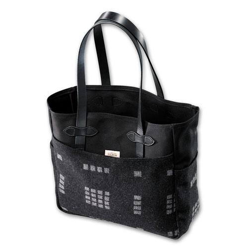 Filson Black Twill & Wool Tote Bag FIL-70067-BL
