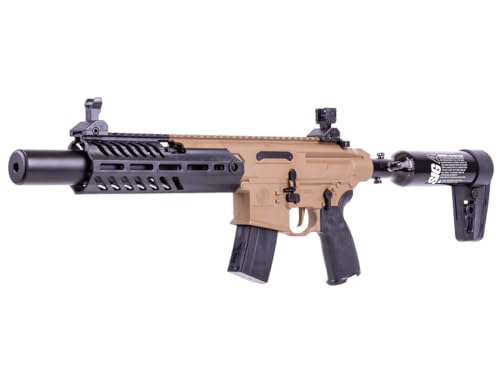 Sig Sauer MCX PCP CANEBRAKE .177 Cal 90gr CO2 Two-Tone Black/FDE Air Rifle w/(1) 30rd Pellet Mag & M-LOK Handguard AIR-MCX-CANEBRAKE-PCP