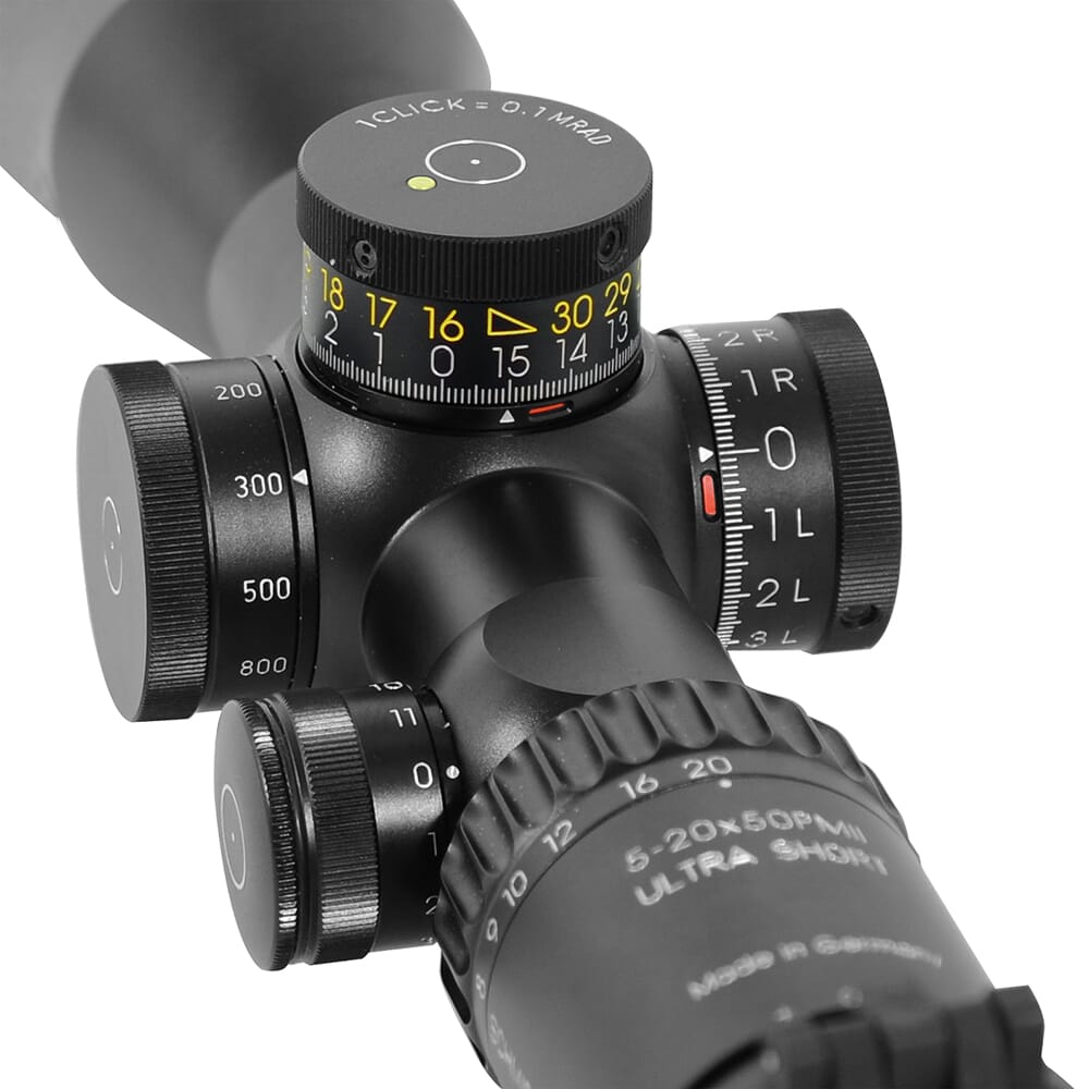 Schmidt Bender PM II 5-20x50 Ultra Short DT II+ Tremor3 .1 mrad Riflescope 673-911-542-M2-I5