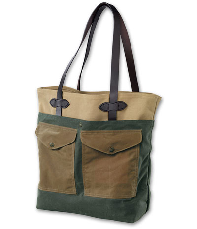 Filson MD Tan/Otter Green Tall Tote FIL-70085-TO