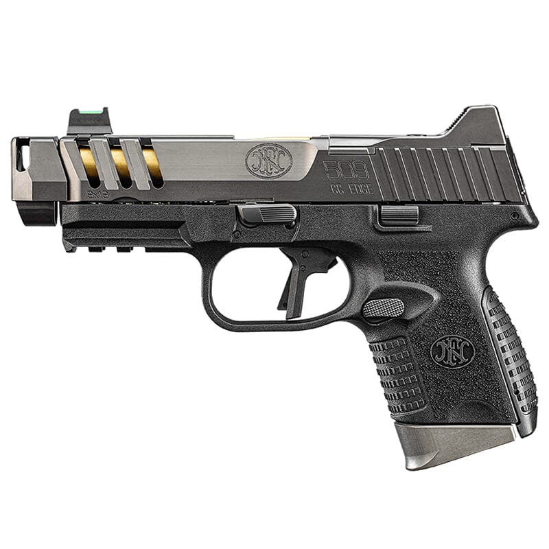 FN America 509 CC Edge 9mm 4.2" Bbl NMS Black/Grey Pistol w/(1) 12rd & (2) 15rd Mags 66-101347