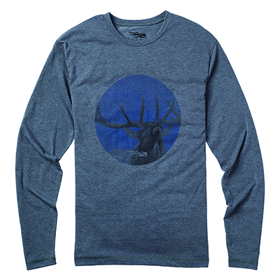 Sitka Bugle Tee LS Lead XXX Large|20033-PB-3XL