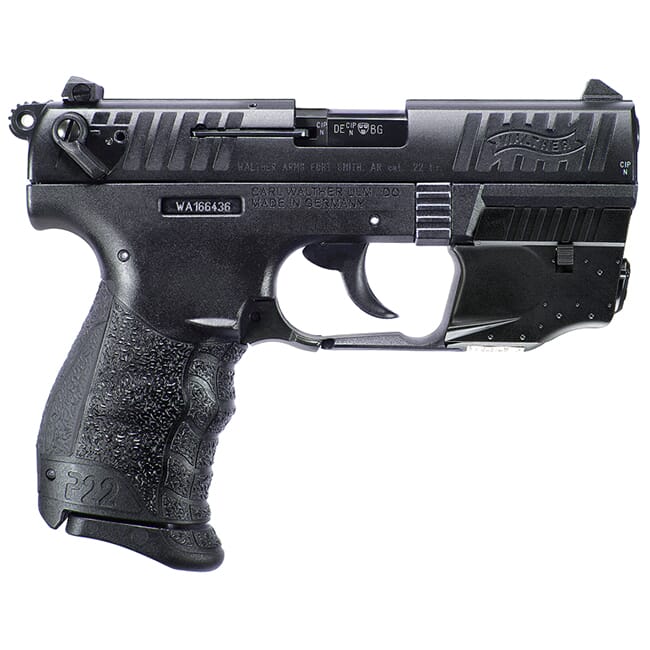 Walther P22Q .22lr Black Laser Set 10 round Pistol w/ 2 Magazines 5120729