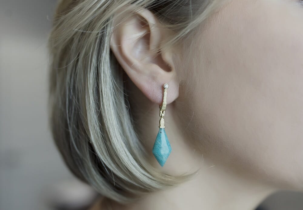 Alex Sepkus 18K and Diamond "Sticks and Stones" Earrings