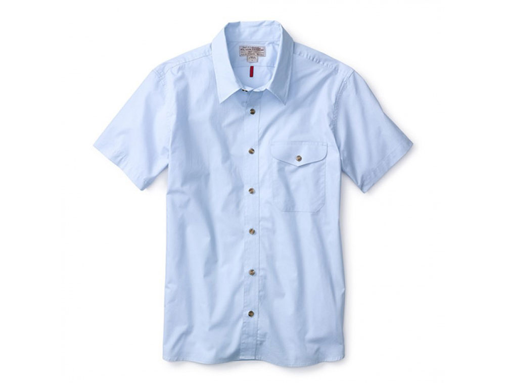 Filson S/S Feather Cloth Shirt Light Blue MD 10491