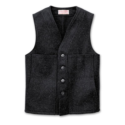 Filson Xlong Mackinaw Vest Charcoal L-LONG FCO-012289 FIL-10056-Charcoal-L-LONG
