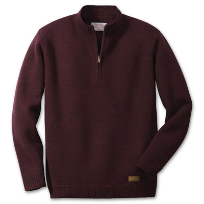 Filson SM Dark Burgundy Midweight Zip Sweater 11005-DB