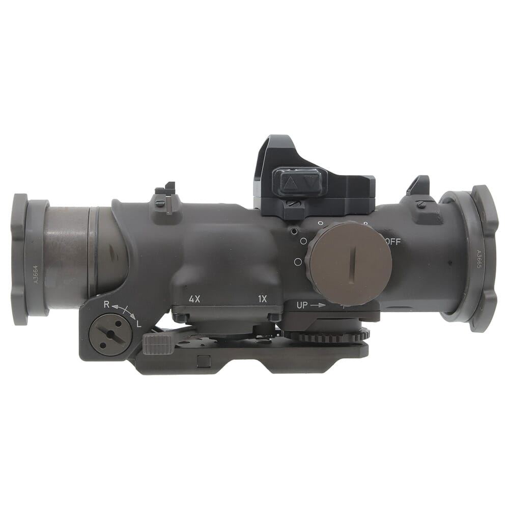 Elcan SpecterDR 1-4x 5.56mm FDE Riflescope w/Flip Covers, ARD & 4MOA XOPTEK DFOV14-T1-X4