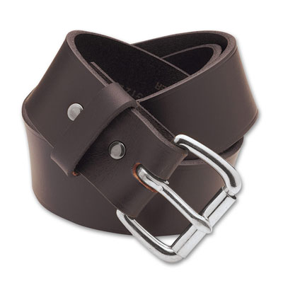 Filson 50 Brown/Stainless 1.5" Leather Belt 63202198226