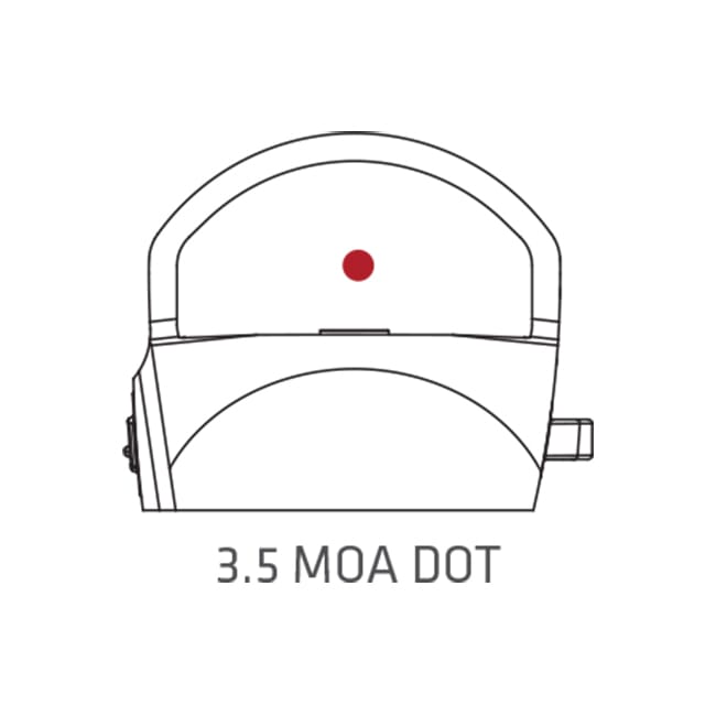 Crimson Trace CTS-1300 3.5 MOA Compact Open Reflex Sight for Rifles & Shotguns, Electronic Sight with External Battery Compartment, Mount Included