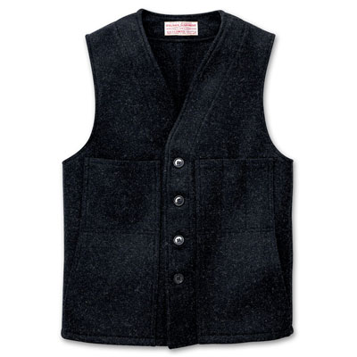 Filson Mackinaw Wool Vest Black 36 10055