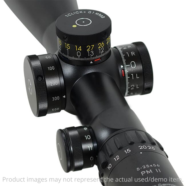 Schmidt Bender Damaged Packaging PM II 5-25x56 DT II+ Riflescope H2CMR .1 mrad Riflescope 677-911-922-L7-I5 DP0008