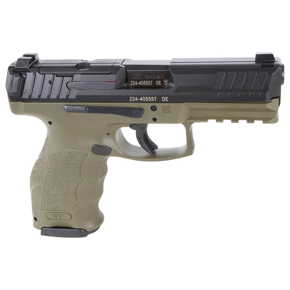 HK VP9-B 9mm 4.09" Bbl Push-Button Mag Release Optics Ready Green Pistol w/(2) 10rd Mags 81000760