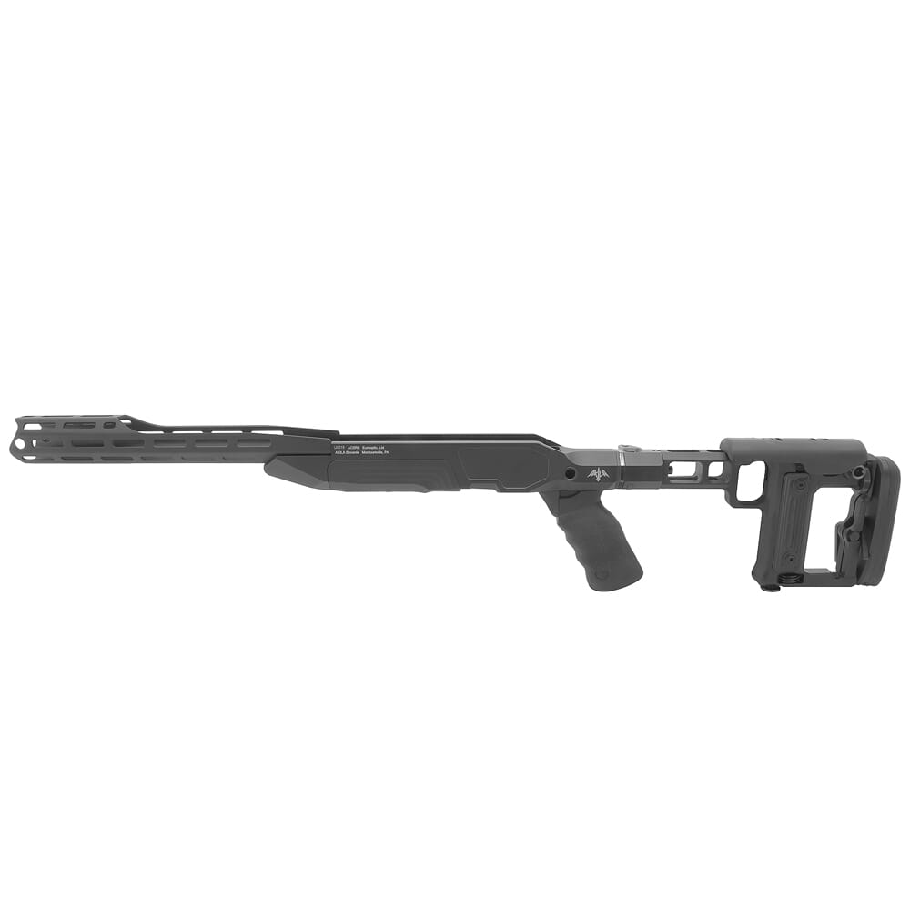 AKILA Chassis System Suitable for Blaser R8 Bolt Action Rifle w/Polymer Fittings, Folding Right RH/LH Black w/AKILA Adj. Buttstock 101ACSR8POMFR