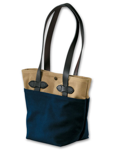 Filson SM Navy/Tan Canvas Tote Bag FIL-70084-NT