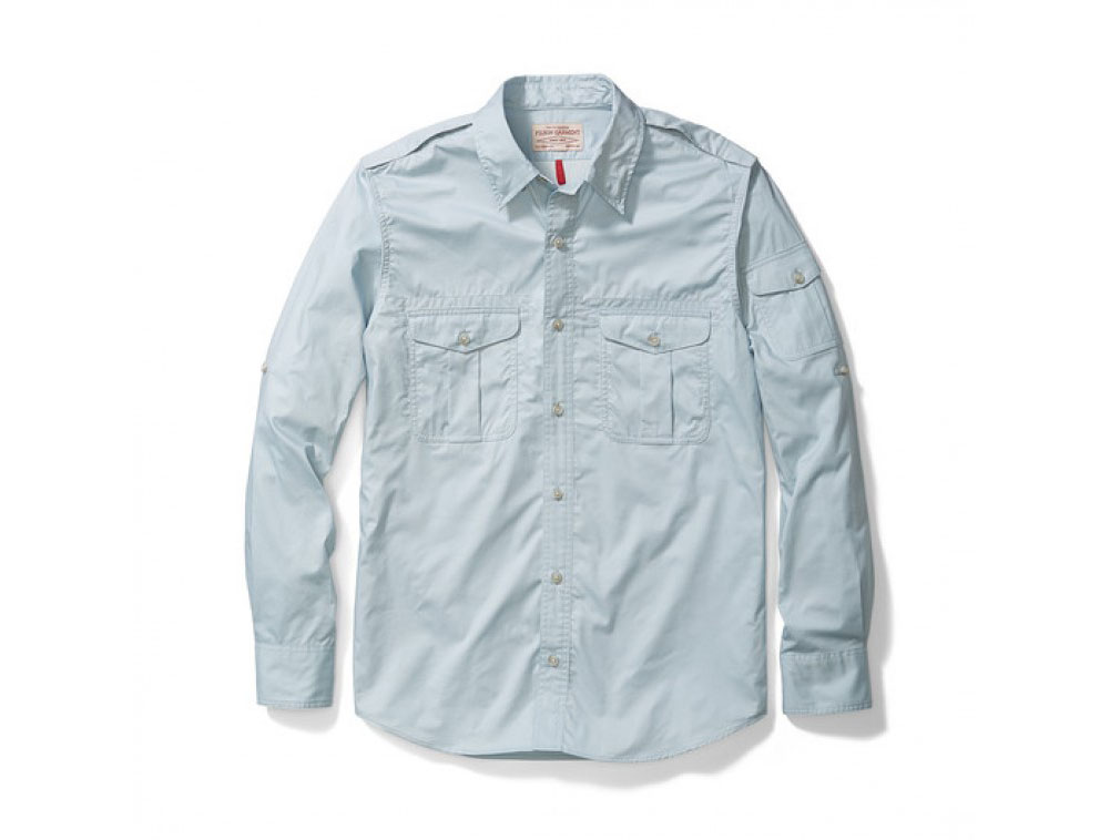 Filson Magnum Vented Bush Shirt Sky Blue MD 10583