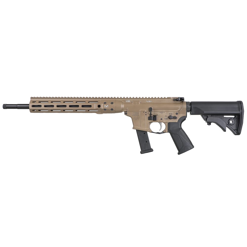 LWRC IC-9 Carbine 9mm 16" 1:10" 1/2x28 Bbl FDE Rifle ICR9CK16