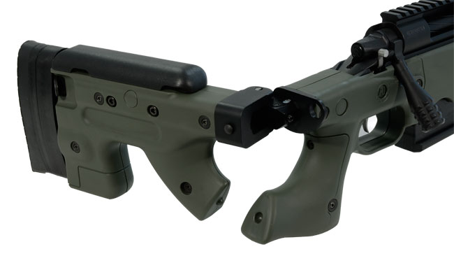 Surgeon Scalpel 223 Remington-Green AI Folding Stock-Jewel Trigger-20in Fluted-Threaded