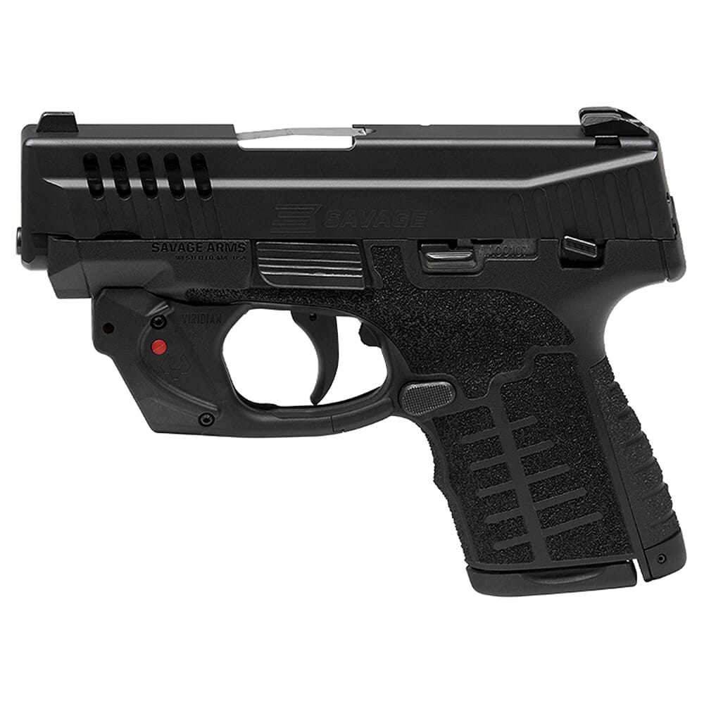 Savage Arms Stance MC9MS 9mm 3.2" 1:10" Bbl Black Semi-Auto Pistol w/Viridian E-Series Red Laser, (1) 7rd & (1) 10rd Mags 67046