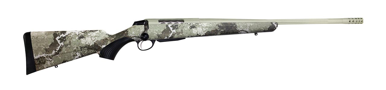 Tikka T3x Roughtech, SS, Fluted Threaded BBL, Left Handed 7MM PRC 24bbl 1:9 5/8in x 24tpi Roughtech Ember JRTXRBS47124