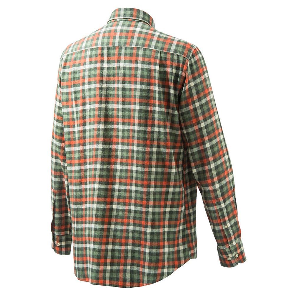 Beretta Wood Flannel Button-Down Shirt Orange Plaid 3XL LUA10T16440752XXXL