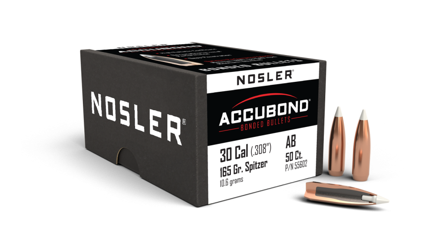 Nosler AccuBond AB - 30 165g SP (50ct, M/P of 3) Bullets 55602