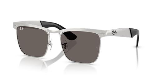 Ray-Ban Wayfarer Deluxe Sandblasted Silver on Silver Dark Grey 0RB3875-019B156