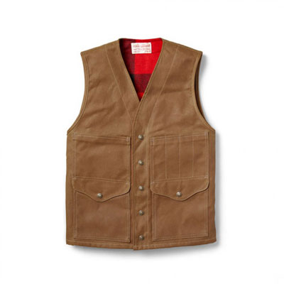 Filson Cruiser Vest - Lined DarkTan XS FCO-012667 FIL-10658-DarkTan-XS