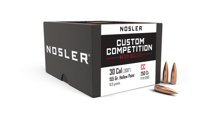 Nosler Custom Competition CC - 30 155g HPBT (250ct, M/P of 1) Bullets 53169