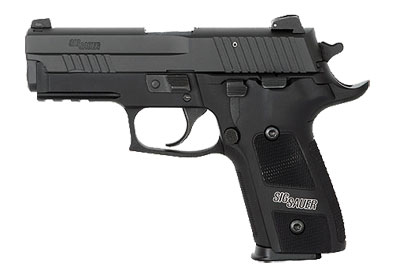 ELITE DARK, Black Nitron Finish, SRT, SLITE Night Sights, Aluminum Checkered Grips E29R-40-DSE