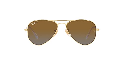 Ray-Ban Junior Aviator Arista Gradient Brown Polar ORB223/T552