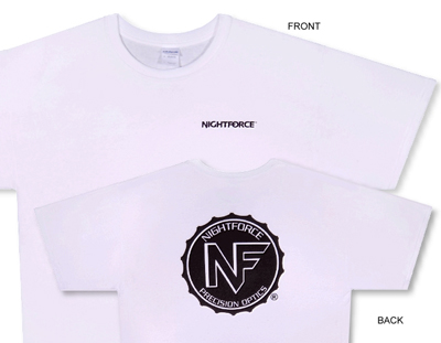 Nightforce White Tee Shirt Large