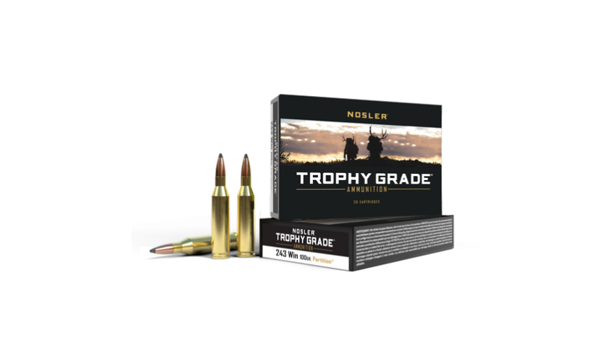 Nosler Trophy Grade TGA - 243 Win 100g PT SP (20ct) Ammunition 61046