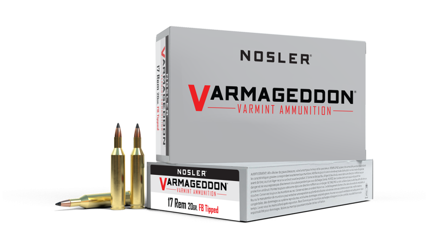 Nosler Varmageddon VGA - 17 Rem 20g VG FBT (20ct) Ammunition 65105