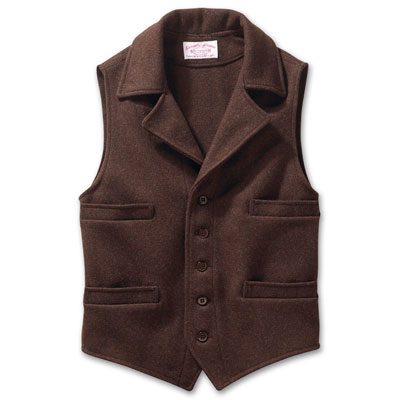 Filson SM Brown Mackinaw Western Vest FIL-10057-BR