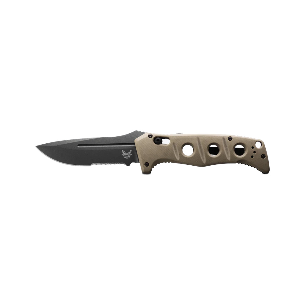 Benchmade Sibert Auto Adamas AXIS Stud Drop-Point Desert Tan G10 Knife 2750SGY-3