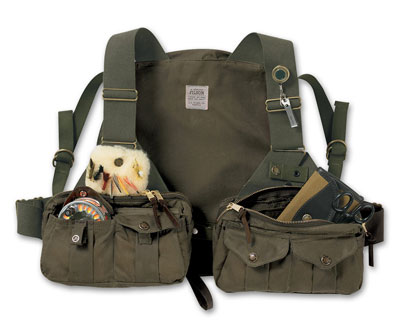 Filson Green Foul Weather Fly Fishing Vest 16002