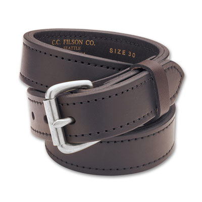 Filson 44 Brown/Stainless 1.25" Double Belt 63205198220
