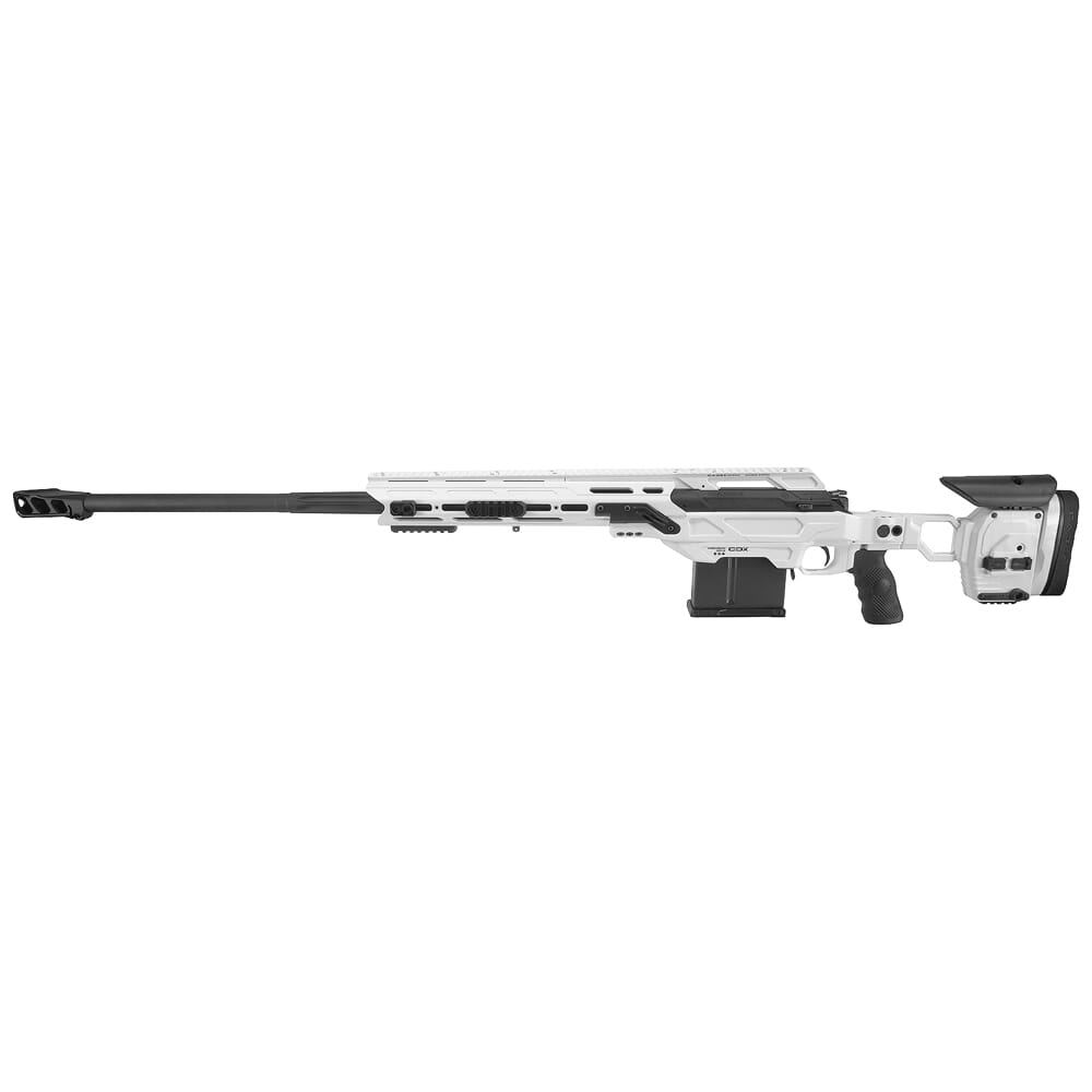 Cadex Defense CDX-40 SHDW .375CT 32" 1:10" Bbl Hybrid White/Black Rifle w/MX1 & Round Bolt Knob CDX40-DUAL-375-32-BR40-D2E4N-HWB