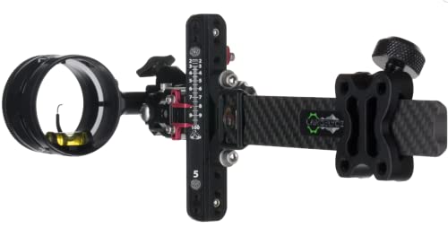 AXCEL LANDSLYDE Plus Carbon Pro Slider w/AVX-31 Scope, "T", Rheostat Cover, Torque Ind., Crosshair 1-Pin .019 Grn Fiber Blk Bow Sight ALNP-C119-3GB