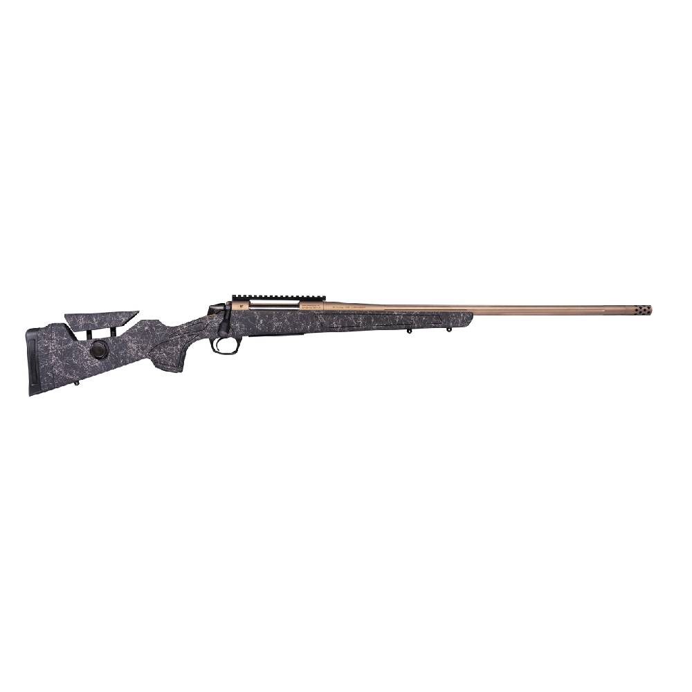 CVA Cascade Long Range Hunter .300 Win Mag 24" 1:10" 5/8x24" Bbl Smoke Bronze/BLK w/Smoked Bronze Web Rifle w/Soft Touch Stock CR3961F