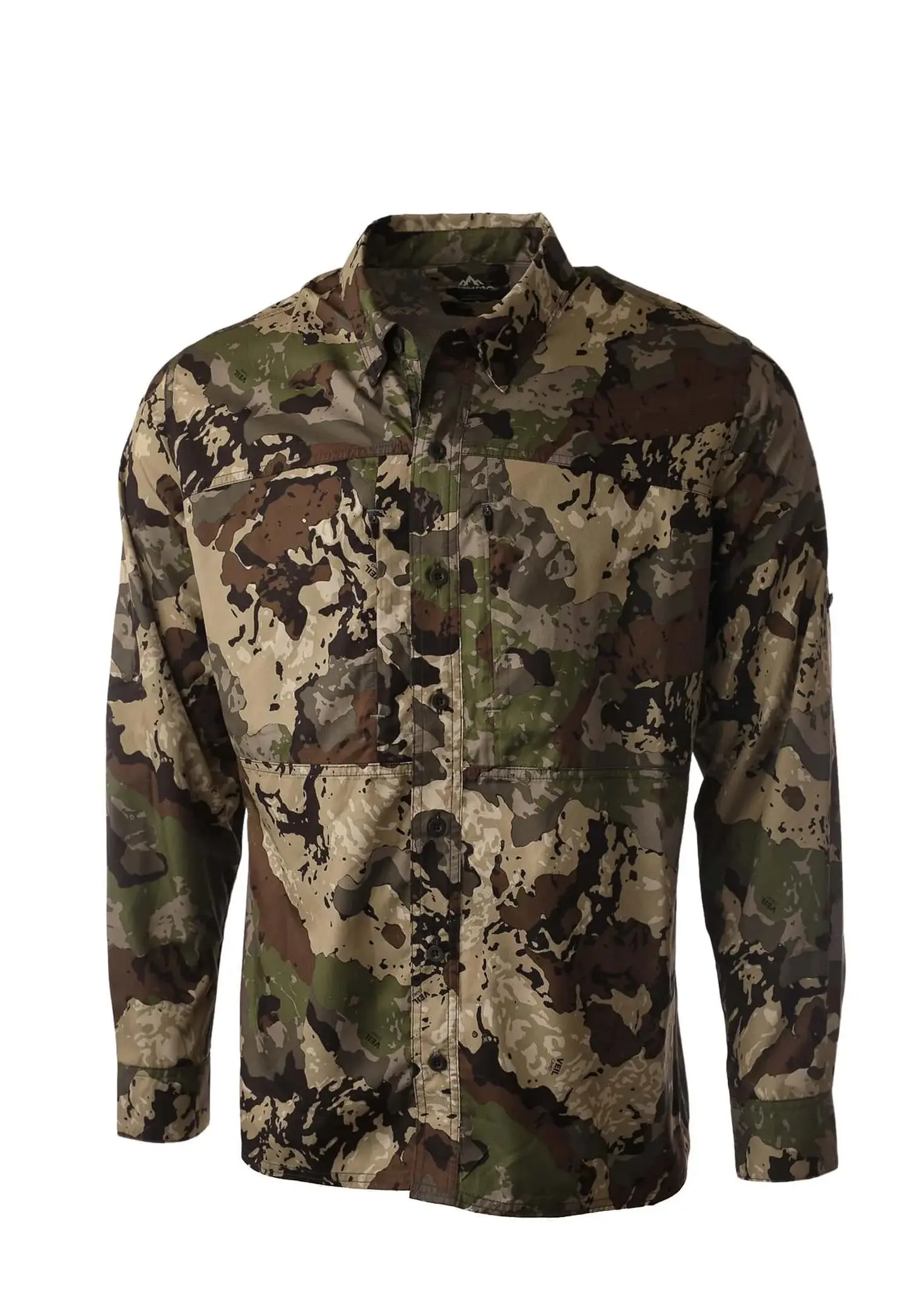 Pnuma Outdoors Long Sleeve Shooting Shirt, Caza Camo 3XL PLSSSCXXX