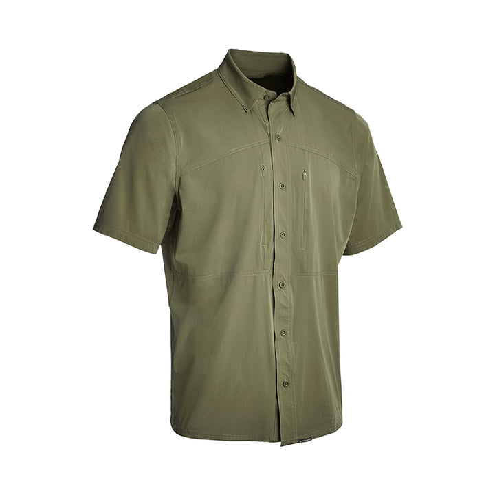 Pnuma Outdoors Shooter Shirt Short Sleeve, Savage Green Color XL SS-SS-SG-XL