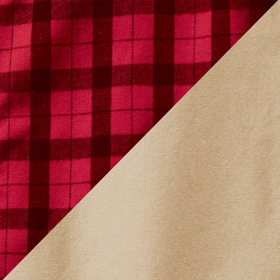 Filson XS Tan Alaskan Red Plaid Lined Jac-Shirt 10431-TS