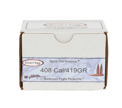 CheyTac 408 Cheytac 419 Grain Balanced Flight projectiles Box of 50