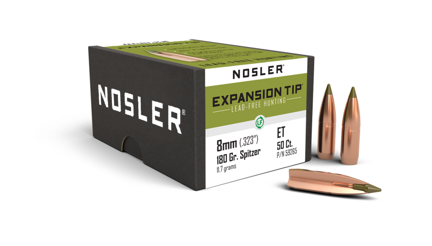 Nosler E-Tip ET - 8mm 180g SP b695 (50ct, M/P of 3) Bullets 59265