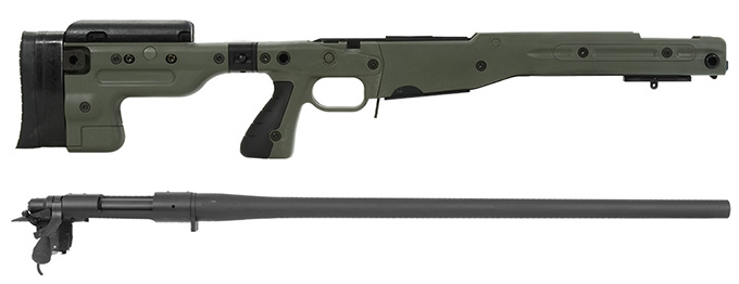 Remington 700P 5R 308 Win with Accuracy International AT Green Folding Chassis